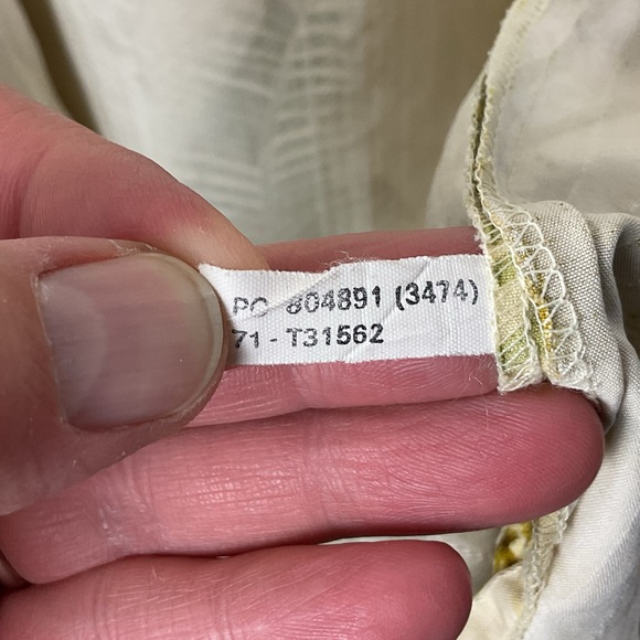 Pre-Owned Tommy Bahama Yellow Floral Short Sleeve Silk Button Up Shirt, Size XL - Picture 9 of 10